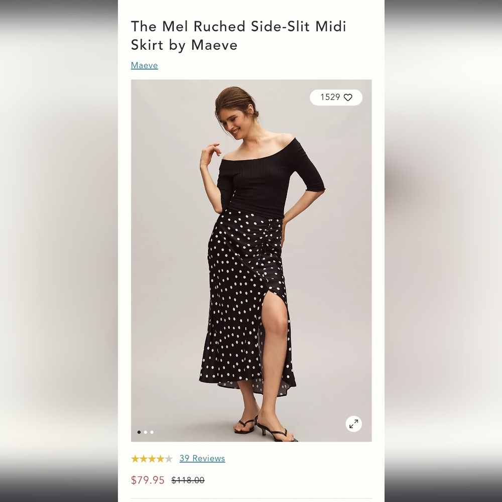 Polka Dot, Anthropologie Slip Skirt
